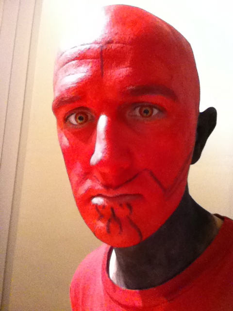 Darth Maul Makeup - Stage 7 Black jaw outline