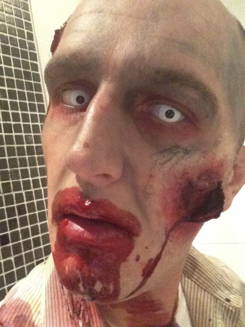 Zombie Costume Makeup - Blood